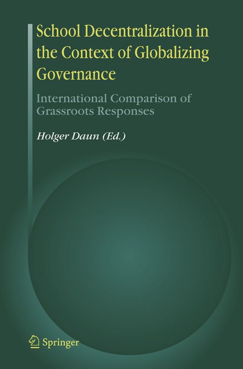 Produktbild: School Decentralization in the Context of Globalizing Governance