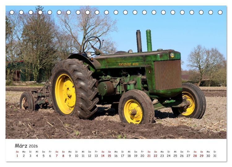 Produktbild: Historische Traktoren 2026 (Tischkalender 2026 DIN A5 quer), CALVENDO Monatskalender