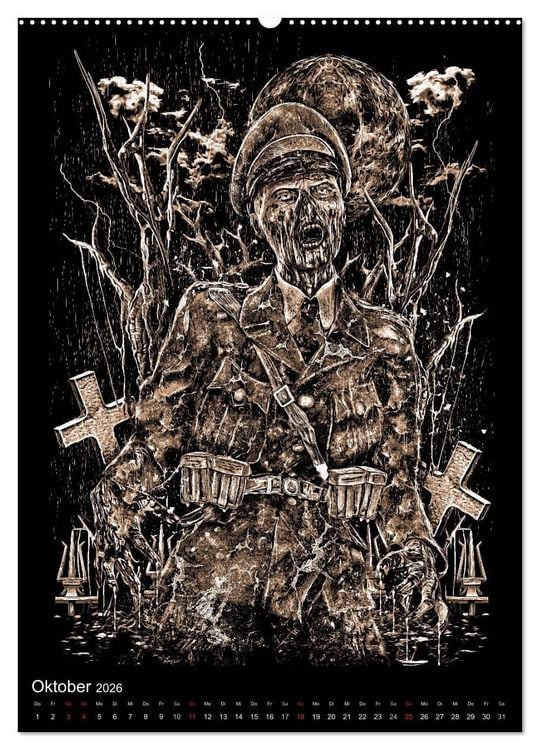 Produktbild: BLOODBOY/WAR ILLUSTRATION (hochwertiger Premium Wandkalender 2026 DIN A2 hoch), Kunstdruck in Hochglanz