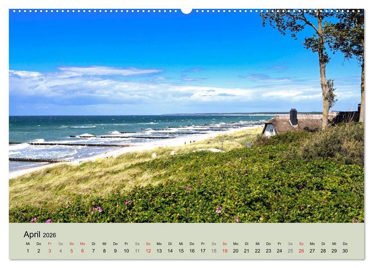 Produktbild: STRANDLUST: Fischland-Dar&szlig;-Zingst (hochwertiger Premium Wandkalender 2026 DIN A2 quer), Kunstdruck in Hochglanz