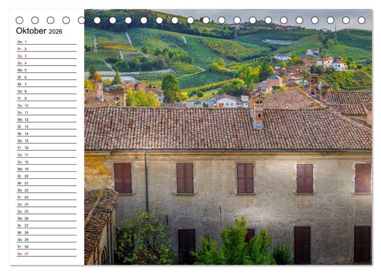 Produktbild: Piemont und Turin (Tischkalender 2026 DIN A5 quer), CALVENDO Monatskalender