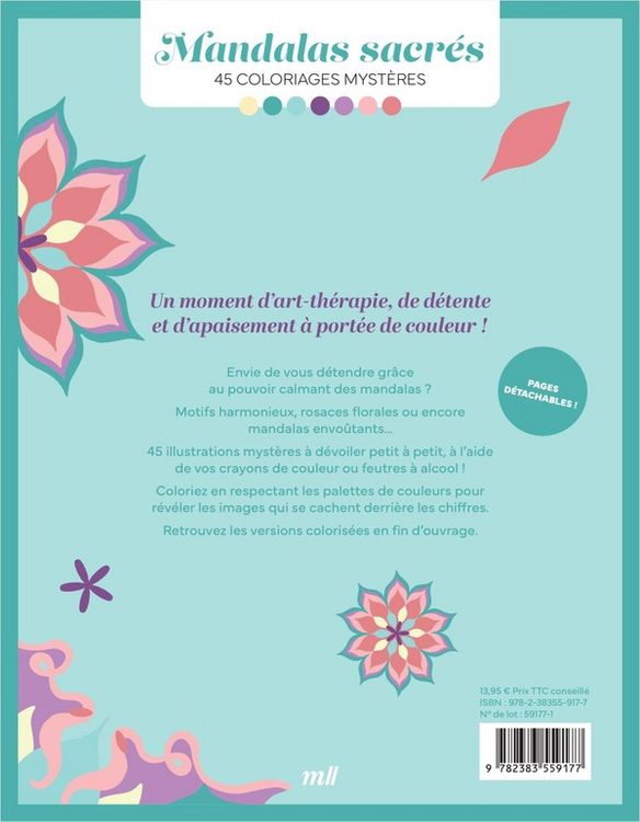 Produktbild: Mandalas sacr&eacute;s : 45 coloriages myst&egrave;res