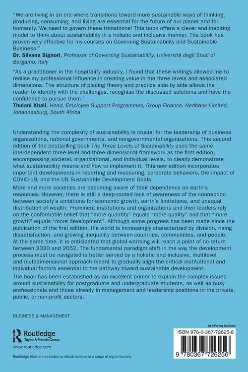 Produktbild: The Three Levels of Sustainability