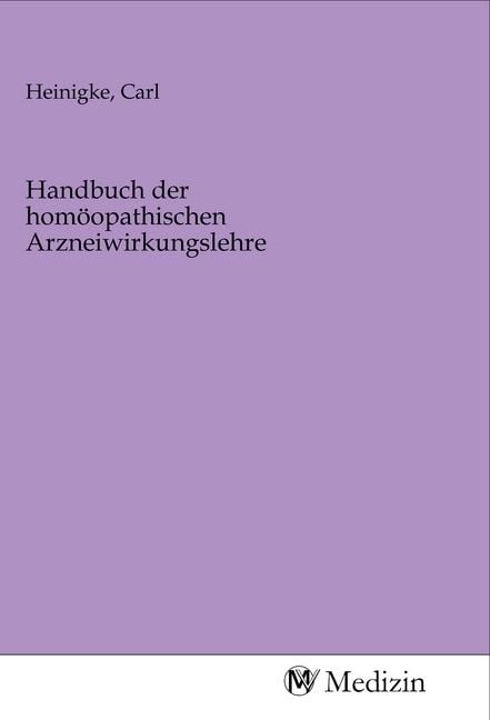 Produktbild: Handbuch der hom&ouml;opathischen Arzneiwirkungslehre