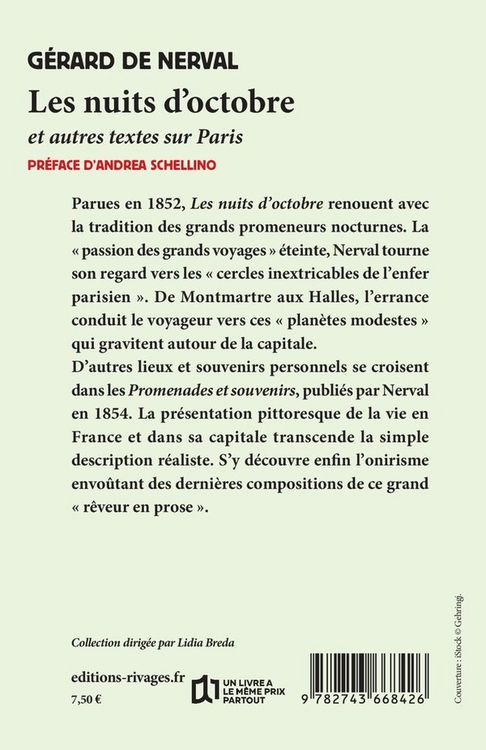 Produktbild: Les nuits d'octobre et autres &eacute;crits sur Paris
