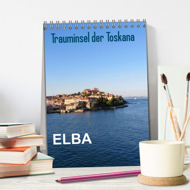 Produktbild: ELBA Trauminsel der Toskana (Tischkalender 2026 DIN A5 hoch), CALVENDO Monatskalender