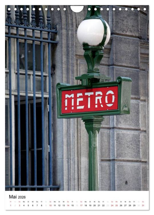 Produktbild: Unterwegs in Paris (Wandkalender 2026 DIN A4 hoch), CALVENDO Monatskalender