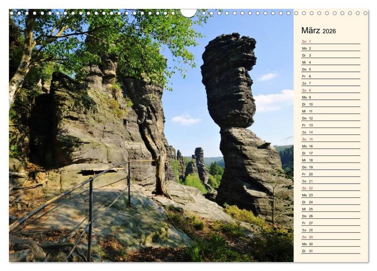 Produktbild: Elbsandsteingebirge (Wandkalender 2026 DIN A3 quer), CALVENDO Monatskalender