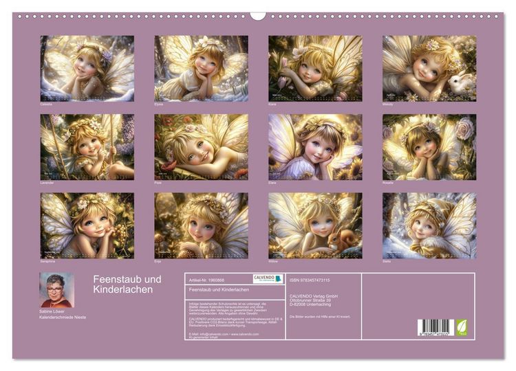 Produktbild: Feenstaub und Kinderlachen (Wandkalender 2026 DIN A2 quer), CALVENDO Monatskalender