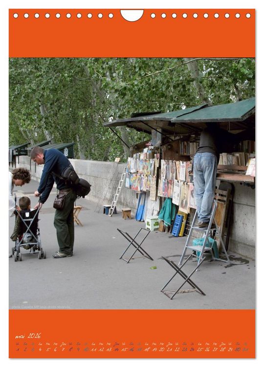 Produktbild: Paris et ses bouquinistes (Calendrier mural 2026 DIN A4 horizontal), CALVENDO calendrier mensuel