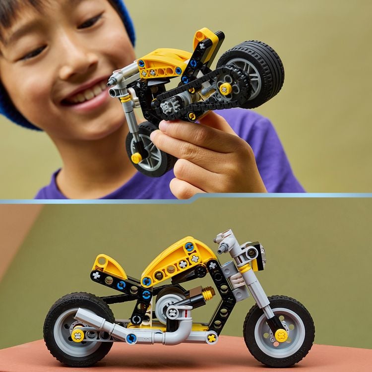 Produktbild: LEGO Technic 42225 Gelbes Motorrad, Spielzeug f&uuml;r Kinder ab 7 Jahren
