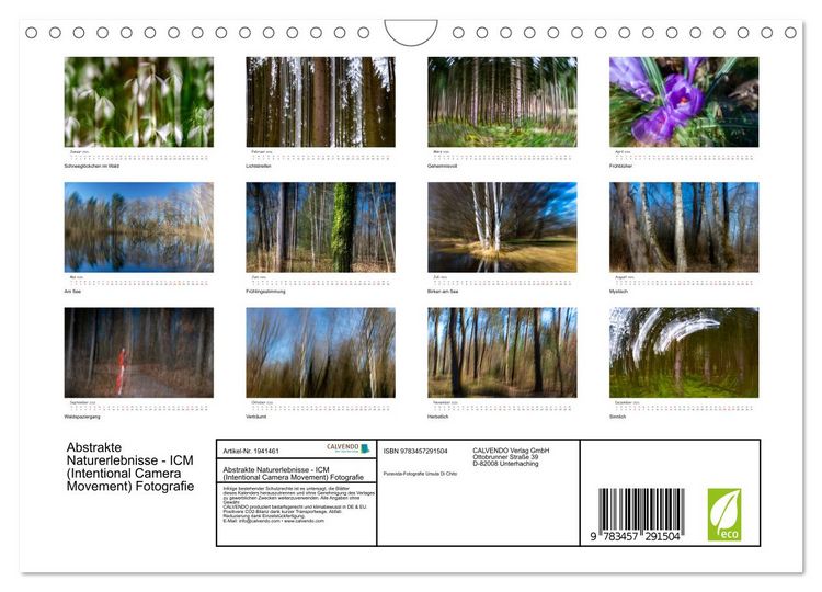 Produktbild: Abstrakte Naturerlebnisse - ICM (Intentional Camera Movement) Fotografie (Wandkalender 2026 DIN A4 quer), CALVENDO Monatskalender