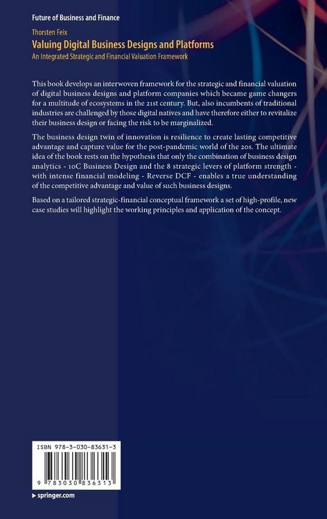 Produktbild: Valuing Digital Business Designs and Platforms