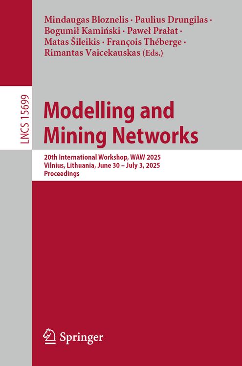 Produktbild: Modelling and Mining Networks