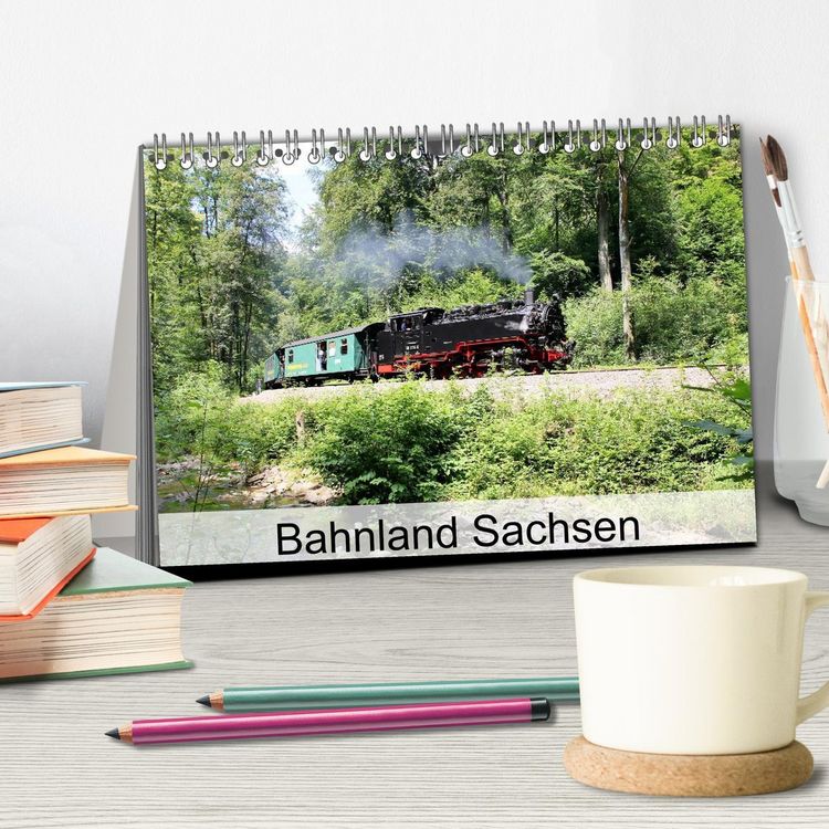 Produktbild: Bahnland Sachsen (Tischkalender 2026 DIN A5 quer), CALVENDO Monatskalender