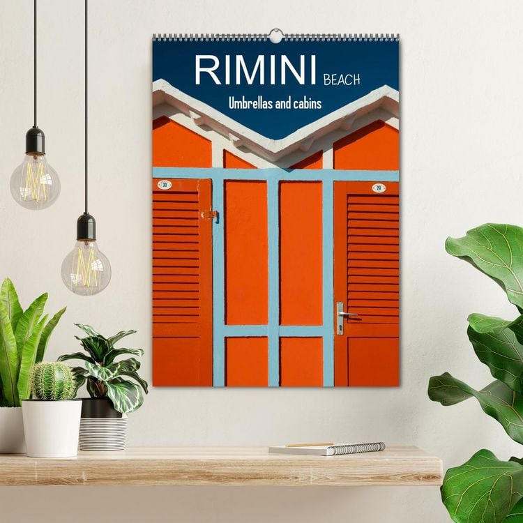 Produktbild: Rimini beach Umbrellas and cabins (Wall Calendar 2026 DIN A2 portrait), CALVENDO 12 Month Wall Calendar