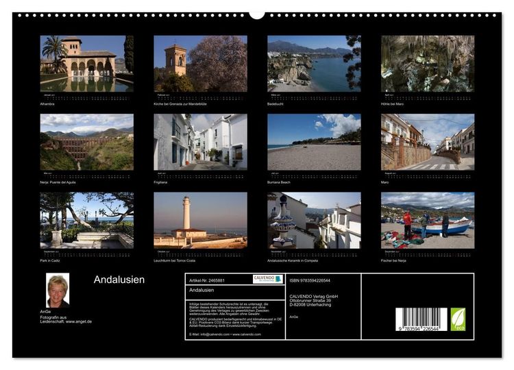 Produktbild: Andalusien (hochwertiger Premium Wandkalender 2027 DIN A2 quer), Kunstdruck in Hochglanz