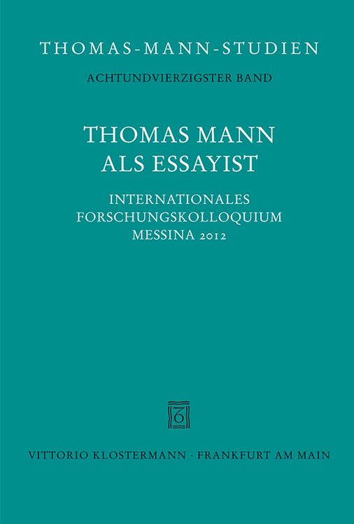 Produktbild: Thomas Mann als Essayist
