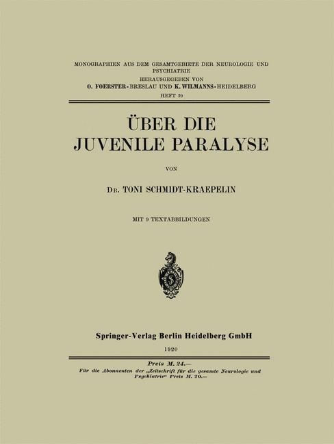 Produktbild: &Uuml;ber die Juvenile Paralyse