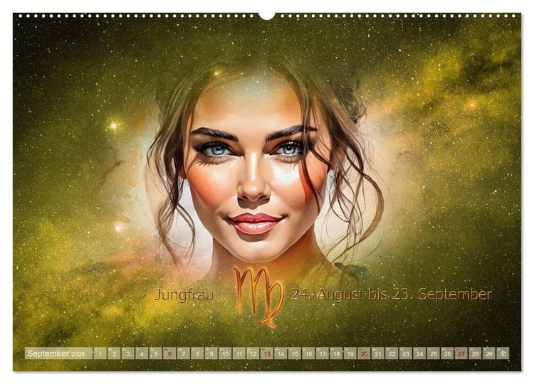 Produktbild: Galaktische Sternkreiszeichen (hochwertiger Premium Wandkalender 2026 DIN A2 quer), Kunstdruck in Hochglanz