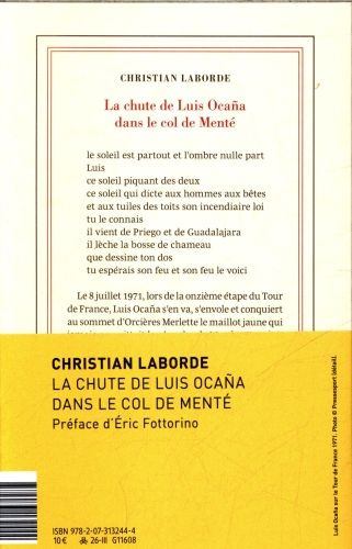Produktbild: La chute de Luis Ocana dans le col de Ment&eacute; : po&eacute;sie