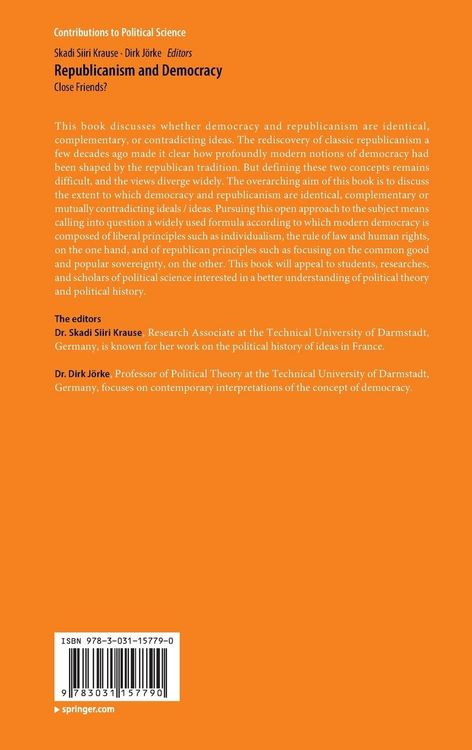 Produktbild: Republicanism and Democracy