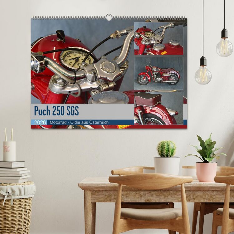 Produktbild: Puch 250 SGS Motorrad - Oldie aus &Ouml;sterreich (Wandkalender 2026 DIN A2 quer), CALVENDO Monatskalender