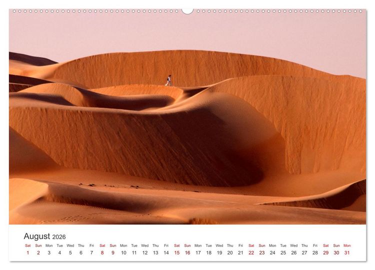 Produktbild: Desert dunes in Abu Dhabi (High Quality Premium Wall Calendar 2026 DIN A2 landscape),CALVENDO 12 Month Wall Calendar