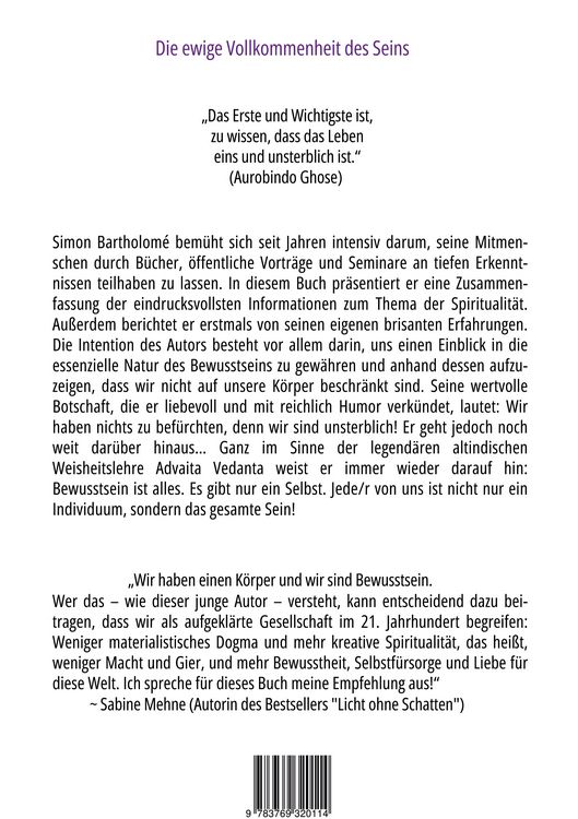 Produktbild: Die ewige Vollkommenheit des Seins