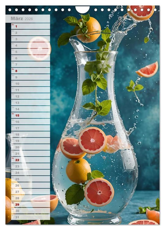 Produktbild: Vitalit&auml;t im Glas - Erfrischende Momente mit Infused Water Kreationen (Wandkalender 2026 DIN A4 hoch), CALVENDO Monatskalender