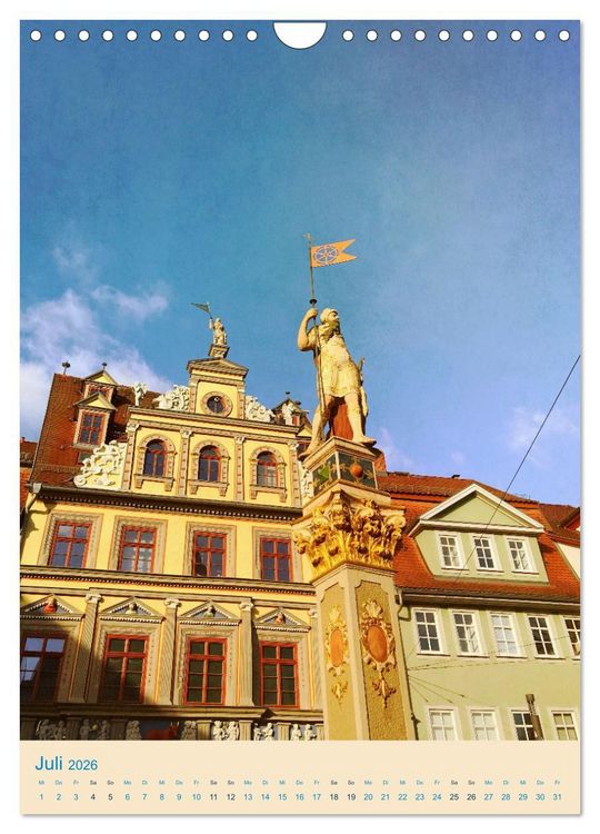 Produktbild: Erfurt und Eisenach - Traumhaft Sch&ouml;n (Wandkalender 2026 DIN A4 hoch), CALVENDO Monatskalender