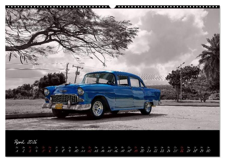 Produktbild: Kuba und die Oldtimer (Wandkalender 2026 DIN A2 quer), CALVENDO Monatskalender