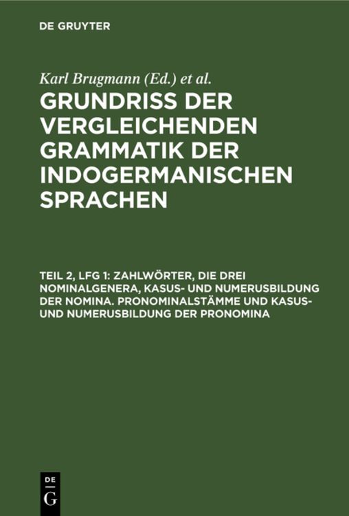 Produktbild: Zahlw&ouml;rter, die drei Nominalgenera, Kasus- und Numerusbildung der Nomina. Pronominalst&auml;mme und Kasus- und Numerusbildung der Pronomina