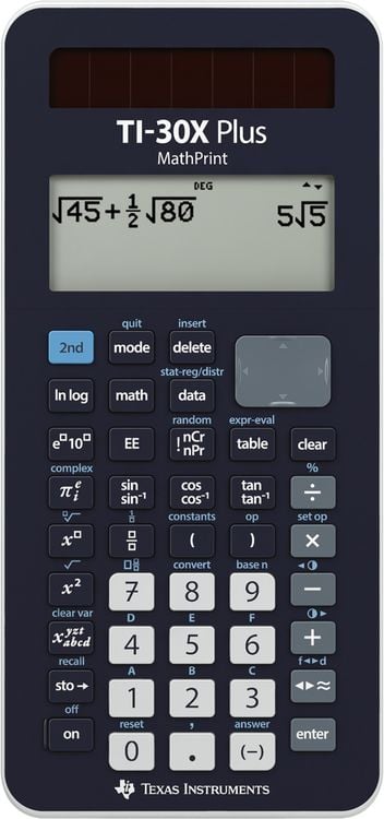 Schulrechner TI-30X Plus MathPrint dunkelblau, hochauflösendes Display