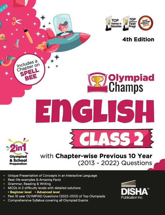 Produktbild: Olympiad Champs English Class 2 with Chapter-wise Previous 10 Year (2013 - 2022) Questions 4th Edition | Complete Prep Guide with Theory, PYQs, Past &