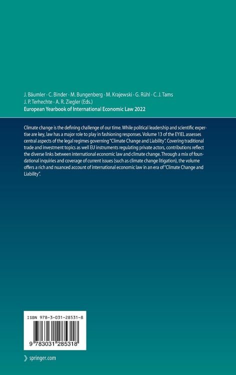 Produktbild: European Yearbook of International Economic Law 2022