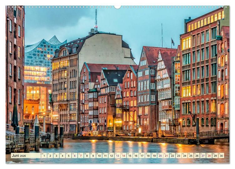 Produktbild: Hamburg - meine Stadt mit viel Herz (hochwertiger Premium Wandkalender 2026 DIN A2 quer), Kunstdruck in Hochglanz