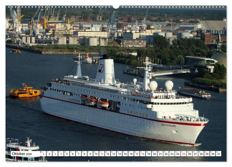 Produktbild: Dicke P&ouml;tte im Hafen und auf gro&szlig;er Fahrt (hochwertiger Premium Wandkalender 2026 DIN A2 quer), Kunstdruck in Hochglanz