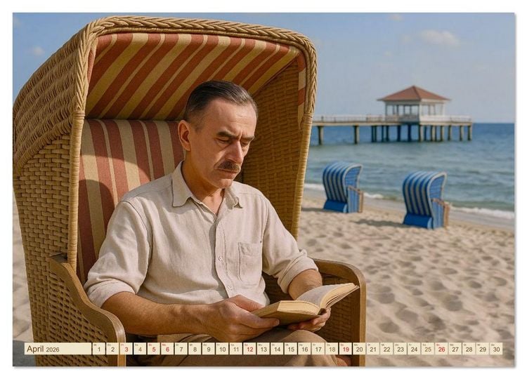 Produktbild: Thomas Mann. Sein Leben, seine Werke (Wandkalender 2026 DIN A2 quer), CALVENDO Monatskalender