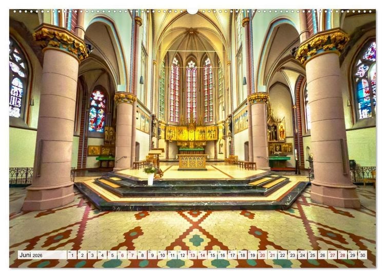 Produktbild: Bonner Kirchen (hochwertiger Premium Wandkalender 2026 DIN A2 quer), Kunstdruck in Hochglanz