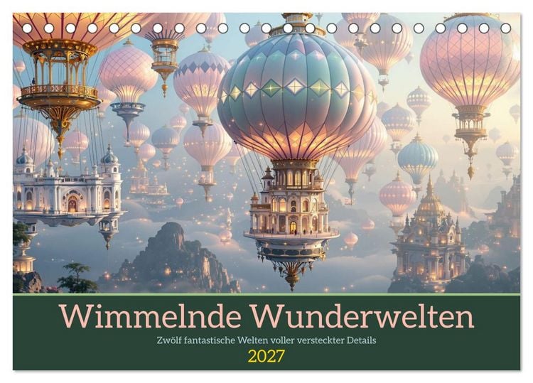 Produktbild: Wimmelnde Wunderwelten (Tischkalender 2027 DIN A5 quer), CALVENDO Monatskalender