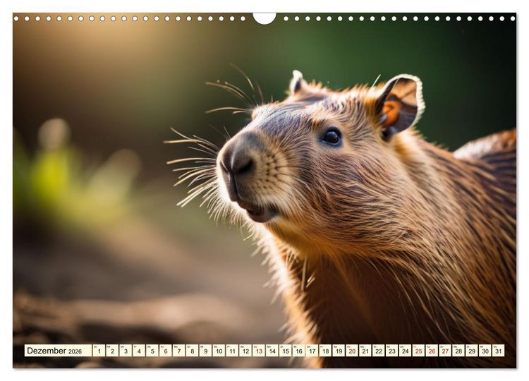 Produktbild: Capybaras - Wasserschweine die Herren der Gr&auml;ser (Wandkalender 2026 DIN A3 quer), CALVENDO Monatskalender