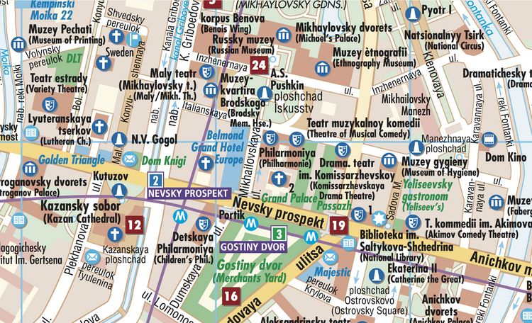 Produktbild: St. Petersburg, Sankt Petersburg, Borch Map