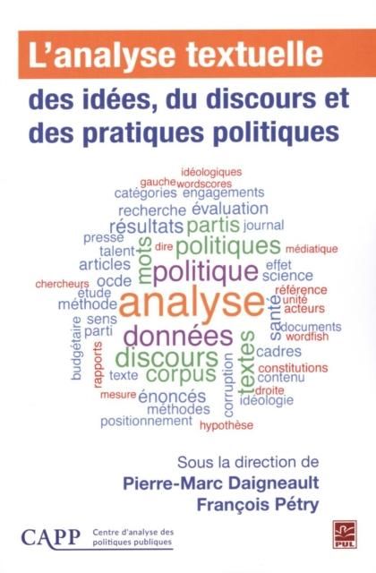 Produktbild: L'analyse textuelle des idees, du discours et des pratiques politiques