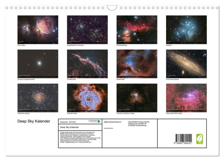 Produktbild: Deep Sky Kalender (Wandkalender 2026 DIN A3 quer), CALVENDO Monatskalender