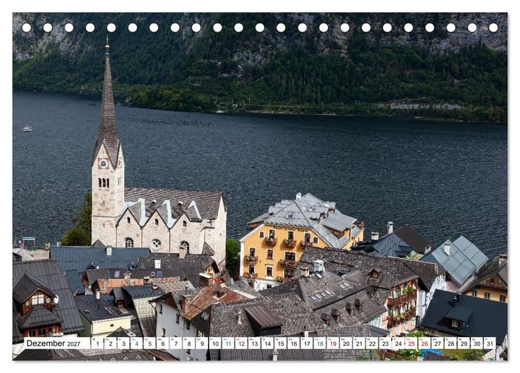 Produktbild: Hallstatt und der Hallst&auml;tter See (Tischkalender 2027 DIN A5 quer), CALVENDO Monatskalender