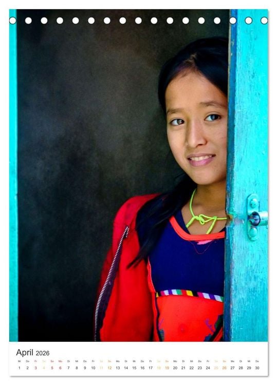 Produktbild: Menschen in Nepal (Tischkalender 2026 DIN A5 hoch), CALVENDO Monatskalender