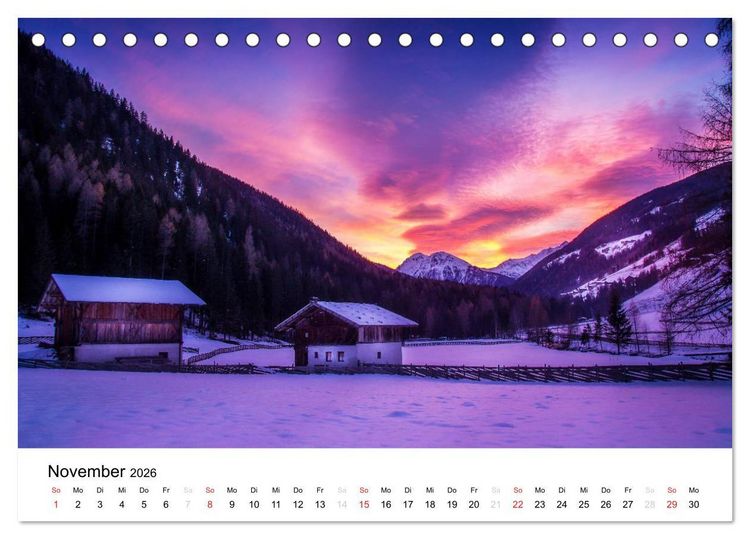 Produktbild: Bergbauernh&ouml;fe im Ultental (Tischkalender 2026 DIN A5 quer), CALVENDO Monatskalender