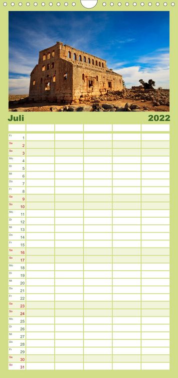 Produktbild: Familienplaner Syrien - Erinnerungen (Wandkalender 2022 , 21 cm x 45 cm, hoch)