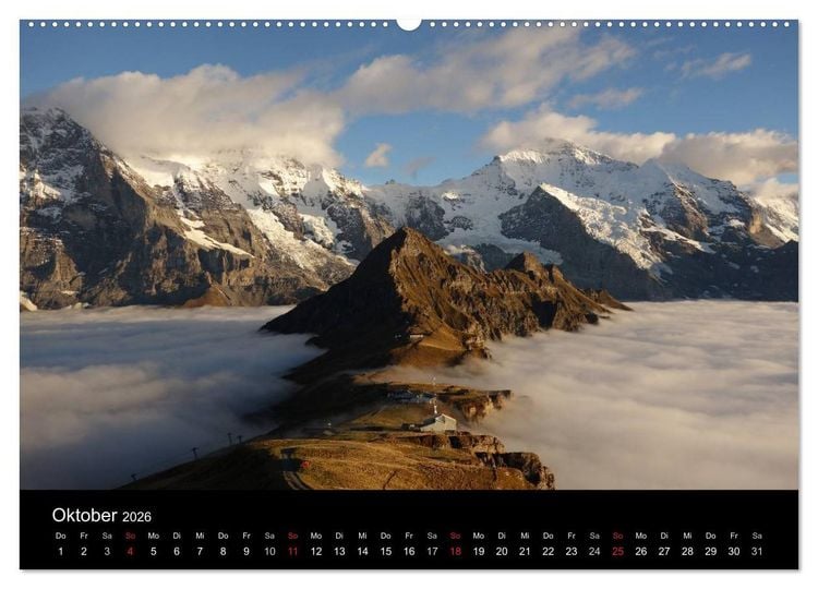 Produktbild: Unterwegs in den Schweizer Bergen - swissmountainview.ch (Wandkalender 2026 DIN A2 quer), CALVENDO Monatskalender
